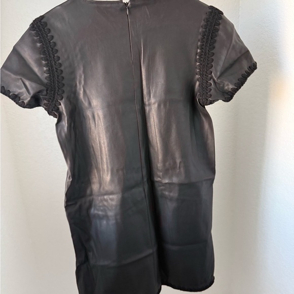 ZARA Black Leather Dress, Size Small - Picture 2 of 5